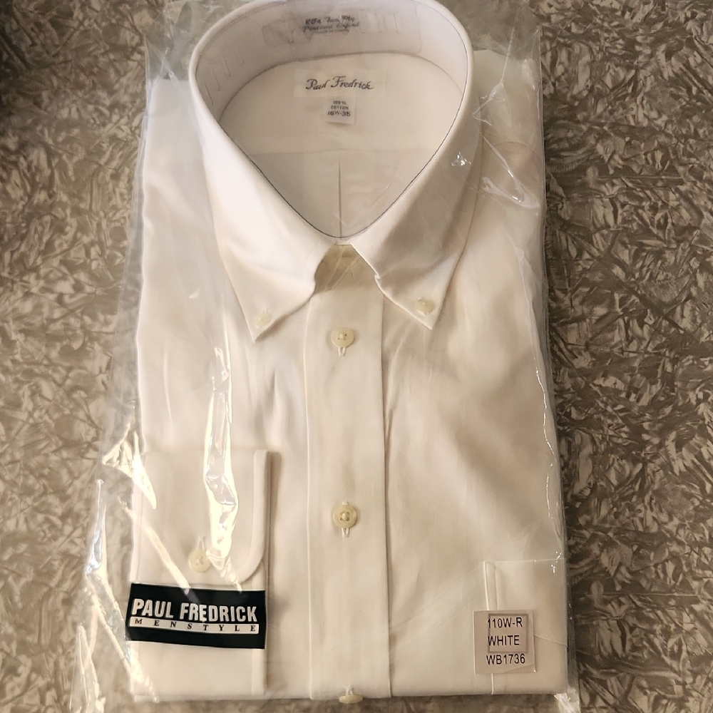 Paul Fredrick Classic White Dress Shirt